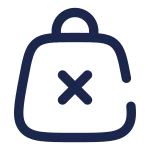 Bag Cross SVG Icon